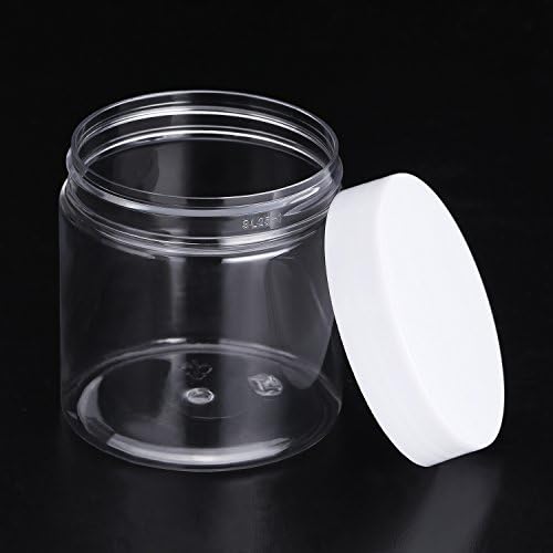 12-Pack Durable 8oz Clear Plastic Jars with Lids