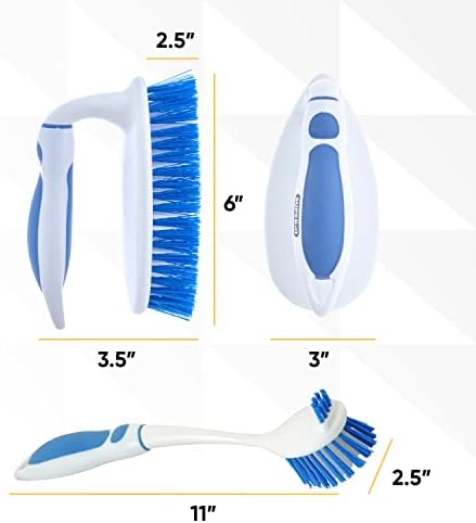 Superio Deep Cleaning Brush Set Durable Dual-Sided Scrub brushes