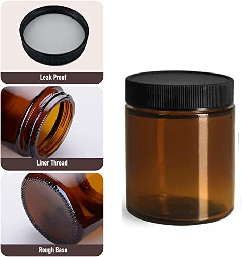 4oz Amber Glass Travel Jars
