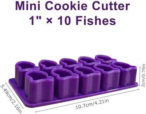Mini Fish Cookie Cutter 1 Inch - Purple