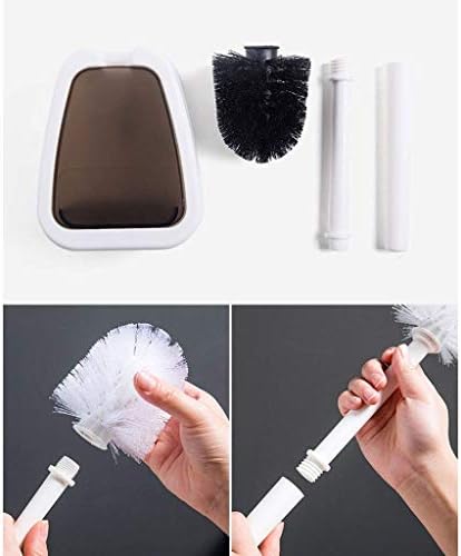 Wall-Mounted Toilet Brush Holder Long-Handle Durable Stylish for Home Bathroom