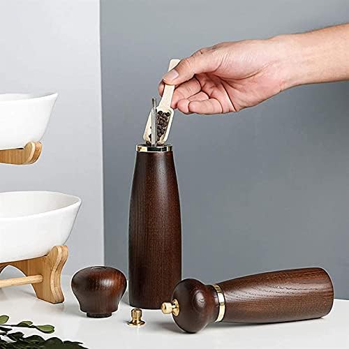 Adjustable Wooden Pepper Mill Set with Stainless Steel Core