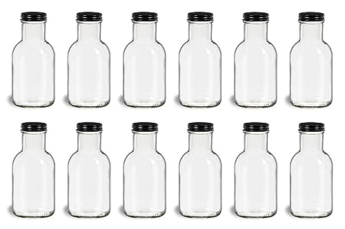 Sturdy Glass Sauce Bottles - 12-Pack