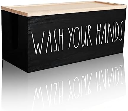 CHONIC - Rustic Farmhouse Paper Towel Dispenser with Lid - Multifold Design - Premium Wood Construction