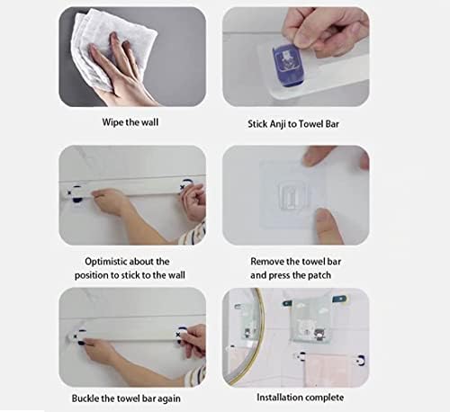 Simple and Creative Towel Rack Wall Mounted Bathroom Towel Holder