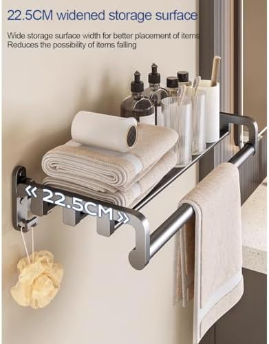 Space-Aluminum Towel Rack Bathroom Towel Bar Holder