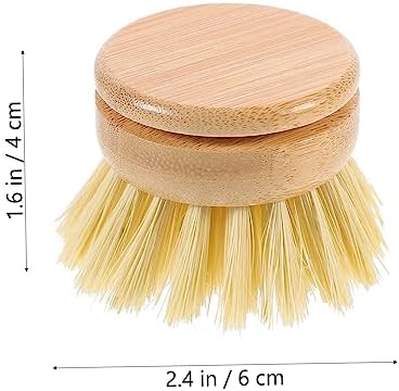 KOMBIUDA Sisal Dish Brush for Kitchen and Wok Cleaning