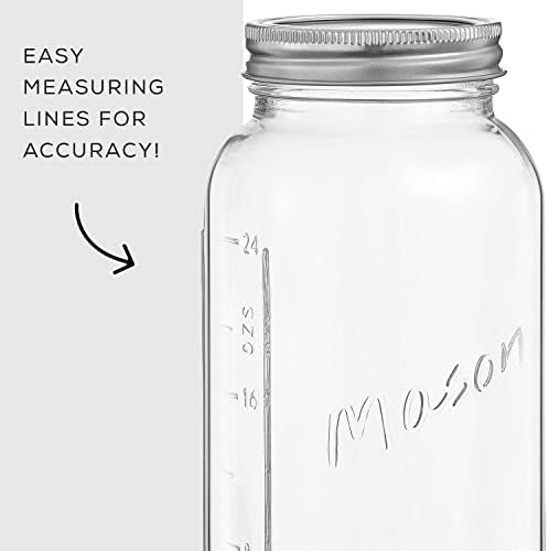 JoyJolt Mason Jars 32 Oz 6-Pack