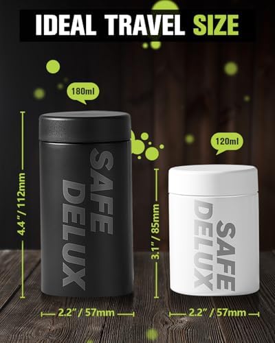 SafeDelux Airtight Glass Jar with Clear Window for Spices Coffee More