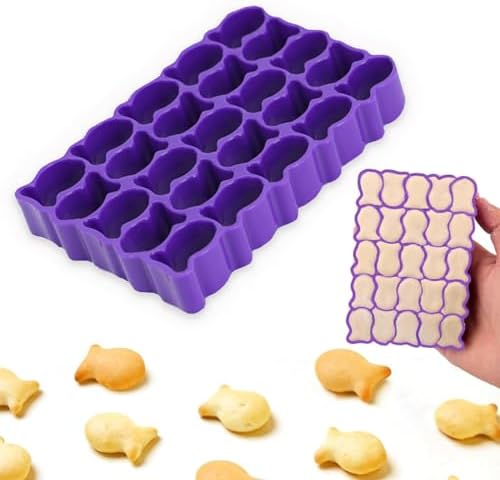 Mini Fish Cracker Cookie Cutter 25 cavities Gold for Baking Cooking