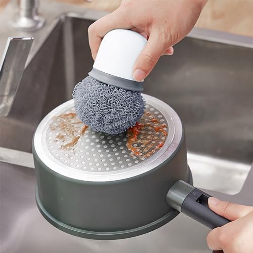 Stainless Steel Wire Scrubber with Replaceable Head