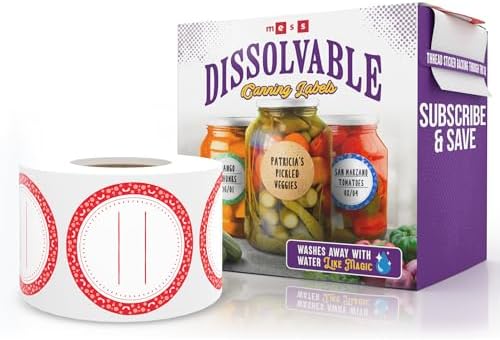 Mess Dissolvable Jar Labels