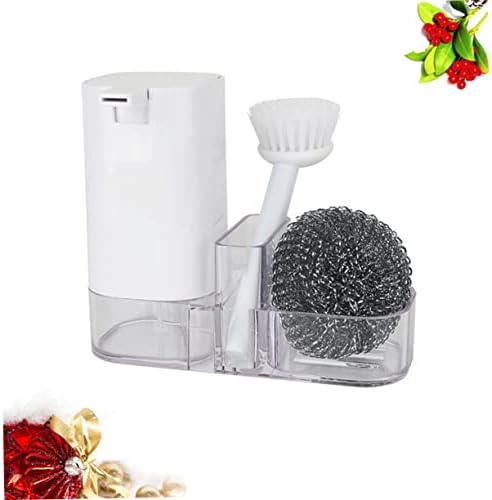 Effortless Kitchenset Handle Brush for Sink and Dishes White