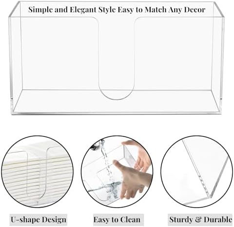 Lightweight U-Shaped Acrylic Towel Holder 2-Pack