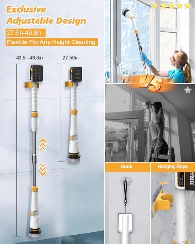 Zordin 4000mAh Cordless Electric Spin Scrubber