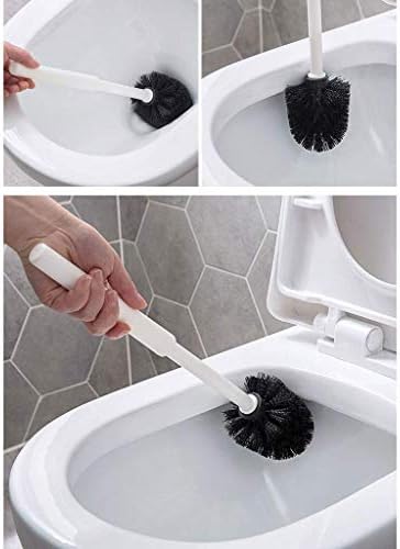 Wall-Mounted Toilet Brush Holder Long-Handle Durable Stylish for Home Bathroom