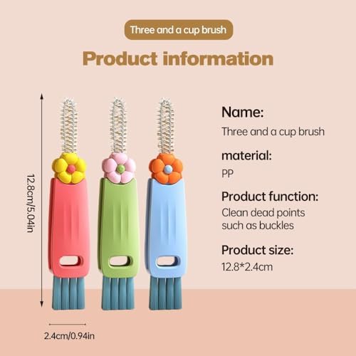 3 in 1 Cup Lid Cleaning Brush Set 3 Pack