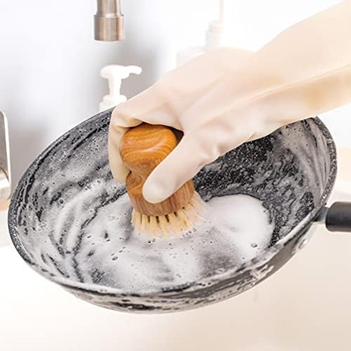 Natural Wooden Pot Brush - Eco-Friendly Kitchen Tool for Easy Cleaning