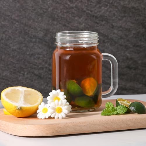 8 oz Mason Jars with Handle and Lid Set of 12