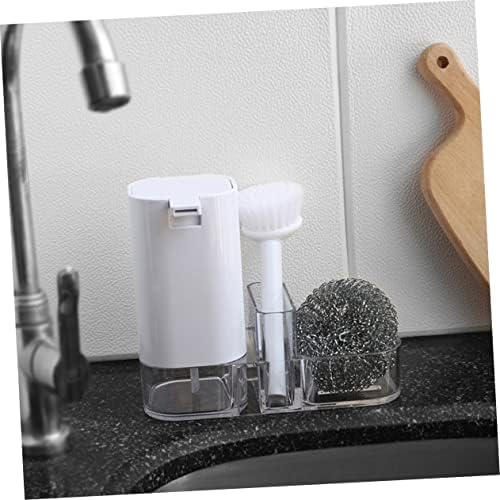 Effortless Kitchenset Handle Brush for Sink and Dishes White