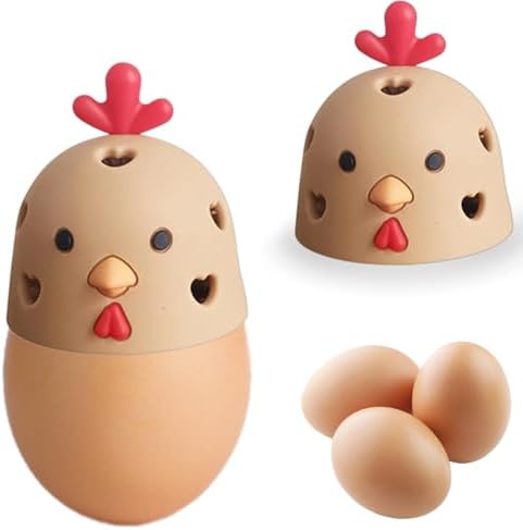 2PcsEgg Cleaner Safe Silicone Egg Washing Brush Farm Fresh Eggs Chicken Shape Design