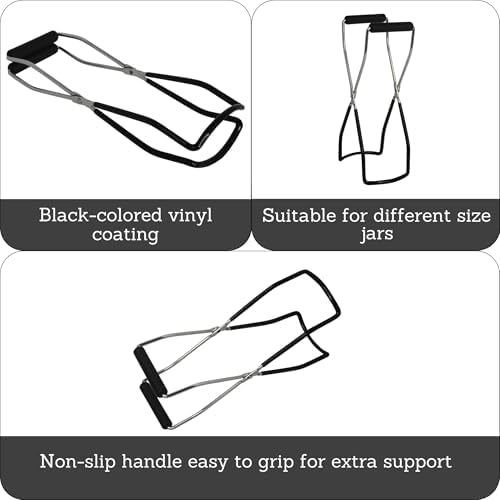 Mirro Jar Lifter Extra Large Black Efficient Secure Canning Tool