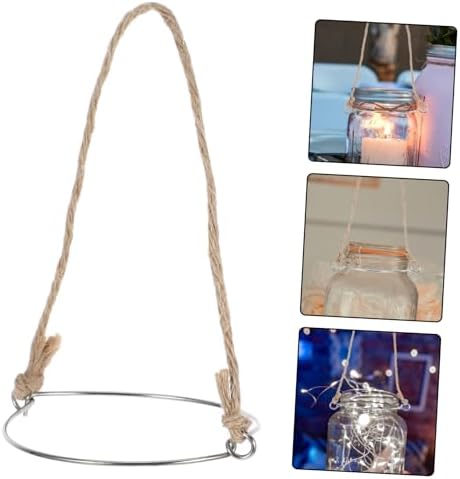 5pcs Mason Jar Wire Handles with Rope 1