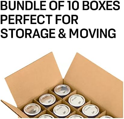 Premium Mason Jar Storage Boxes 12oz with Dividers Stackable Made in USA