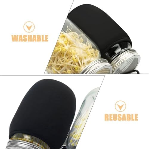 6pcs Mason Jar Blackout Sleeves for Sprouting