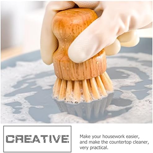 Natural Wooden Pot Brush - Eco-Friendly Kitchen Tool for Easy Cleaning