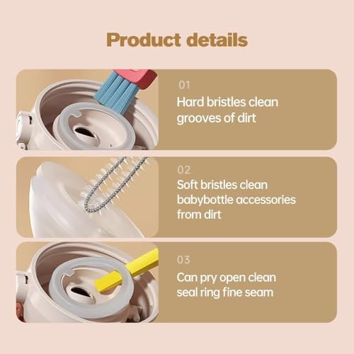 NAKEAH 3 in 1 Cup Lid Cleaning Brush Set 1
