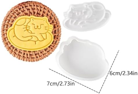 3D Cute Cat Cookie Stamps for Baking