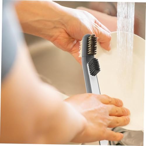 BESTOYARD Dual Headed Grease Brush with Metal Scraper