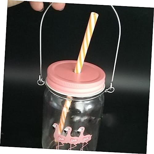 24 Pack Mason Jar Hanging Rack with Tinplate Wire Handles and Lid Rings