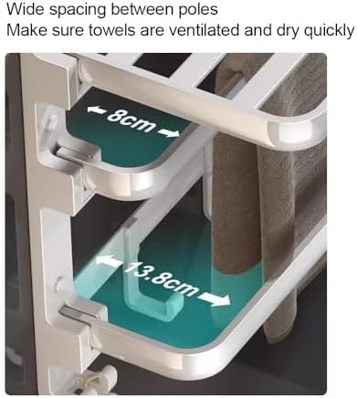 Three Layer Foldable Towel Shelf Wall Mounted