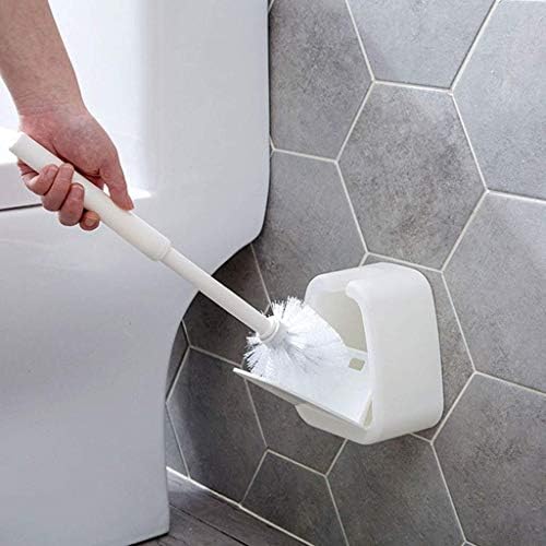 Wall-Mounted Toilet Brush Holder Long-Handle Durable Stylish for Home Bathroom