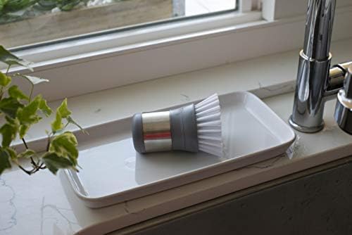 Sophisti-clean Small Kitchen Scrubber Mini Dish Brush 1 Pack Gray