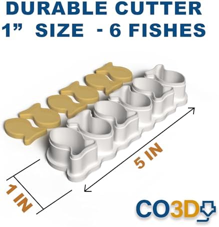 CO3DPRINT 1 Mini Goldfish Cookie Cutter Set 6 Fishes