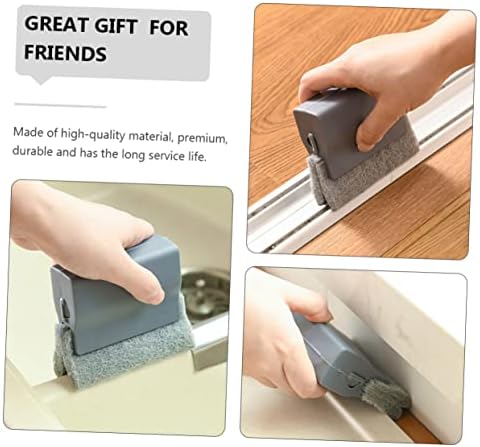 SKISUNO Window Groove Cleaning Brush Set 3pcs Grey Brush