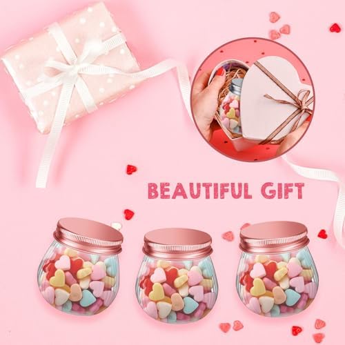Yungyan 50-Piece 4 oz Rose Gold Mason Jars with Lids