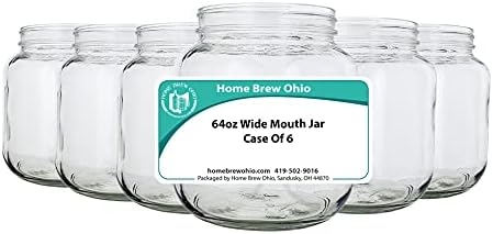 64oz Wide Mouth Jars Pack of 6
