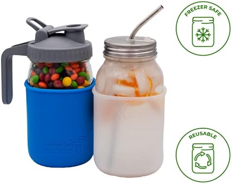 High-Quality Silicone Sleeves for Mason Jars - 2-Pack