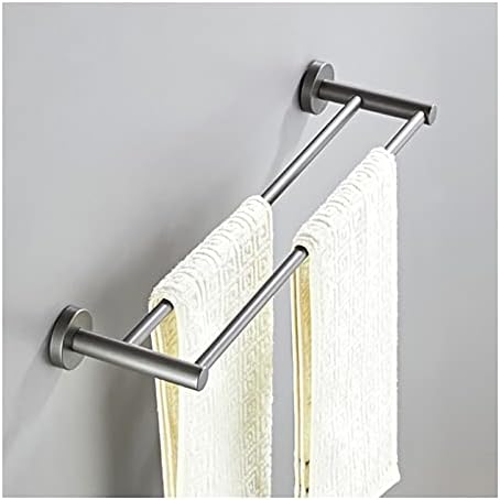 Black Brass Double Towel Bar for Bathrooms