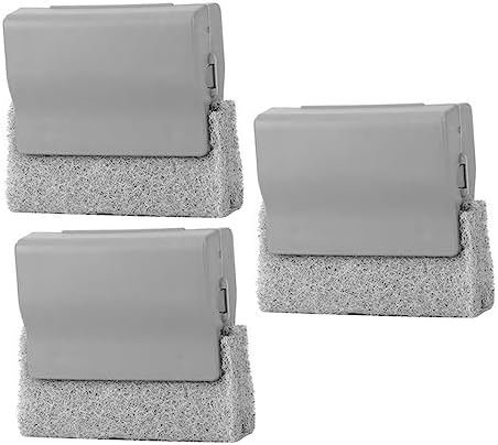 SKISUNO Window Groove Cleaning Brush Set 3pcs Grey Brush