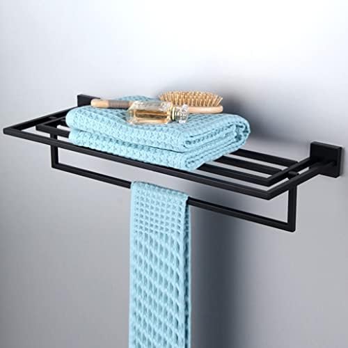 Annbkar Stainless Steel Towel Rack for Bathroom - Wall-Mounted Double Matte Black
