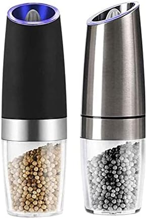 Electric Salt Pepper Grinder Set - Blue Light