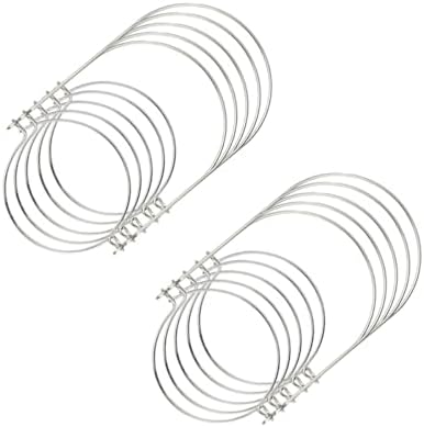 Tutuxio 10-Piece Stainless Steel Wire Mason Jar Hangers Silver Pack of 10