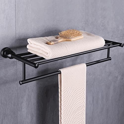 Sturdy Matte Black Bathroom Towel Holder