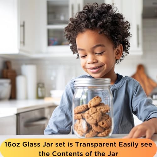 Pure Ease Mason Jars 16oz Set