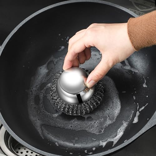 EPIPHQNY Steel Wool Scrubber Set for Cast Iron Grills